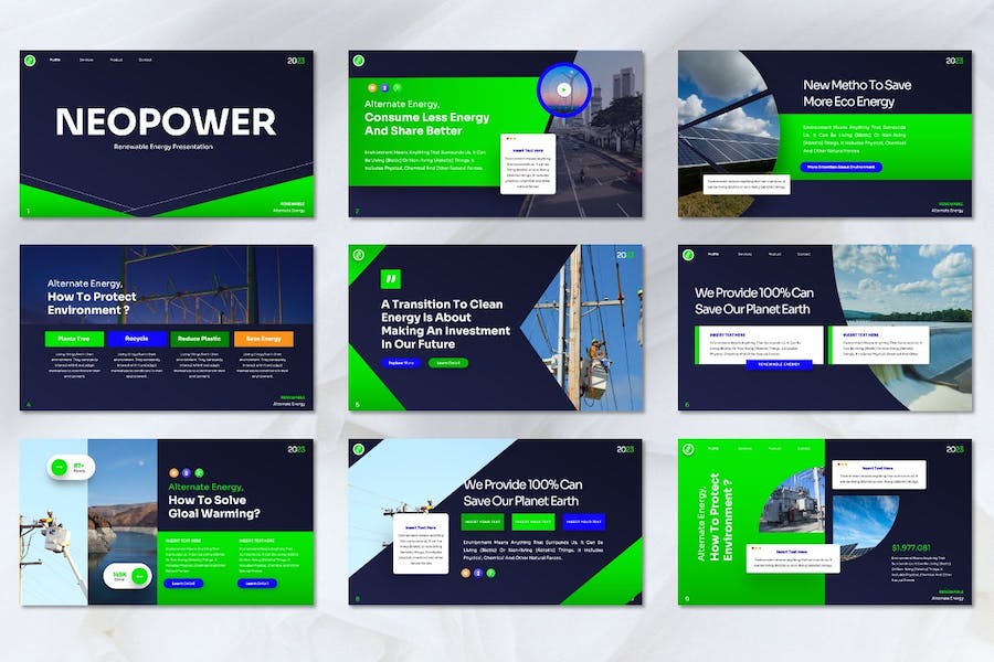 新能源电力供应解决方案Keynote模板 - 顶尖PPT