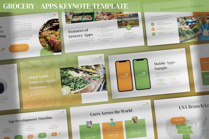 移动应用APP软件介绍展示数据分析keynote模板 - 顶尖PPT