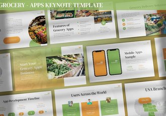 移动应用APP软件介绍展示数据分析keynote模板 - 顶尖PPT