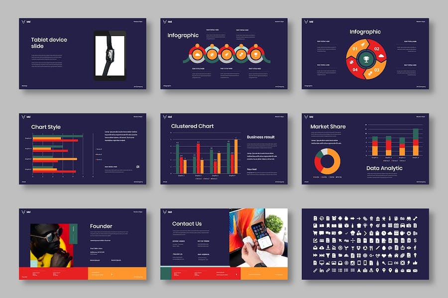 成熟商务企业形象展示PPT模板 - 顶尖PPT