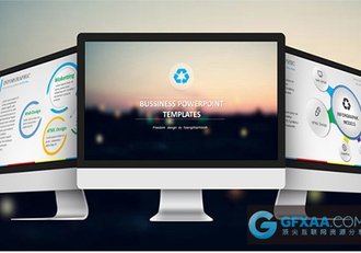 100页渐变底色多种图形图表通用PPT模板 - 顶尖PPT