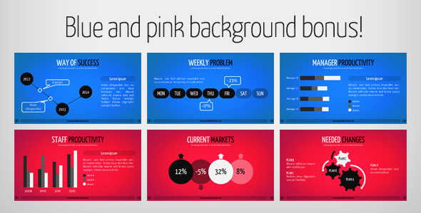 15页数据统计业务汇报包含3种PNG背景图 - 顶尖PPT