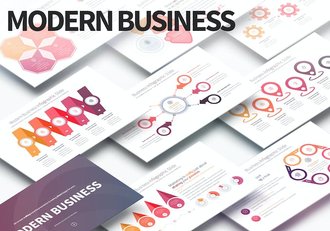 创意PPT图形流程图步骤图信息图形图表PPT模板 - 顶尖PPT