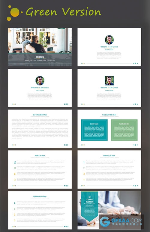 100页扁平化简约风格多用途PPT模板 - 顶尖PPT