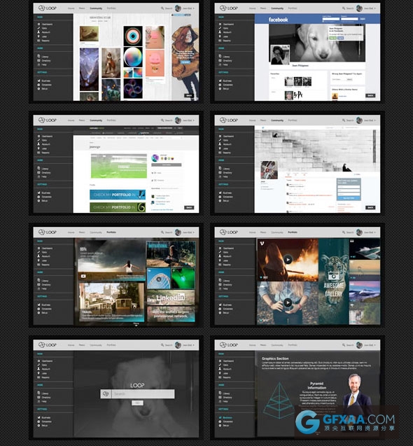 35页2种配色仿网页设计风格简历团队介绍PPT模板 - 顶尖PPT