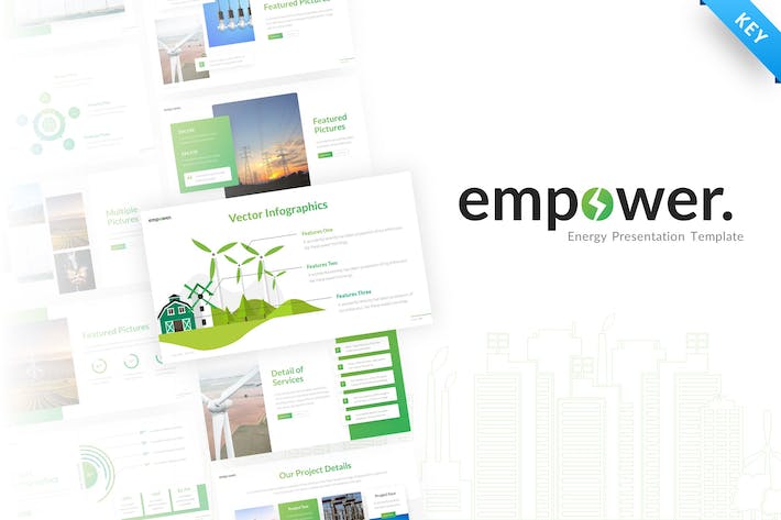 赋能生态可持续能源keynote模板 - 顶尖PPT