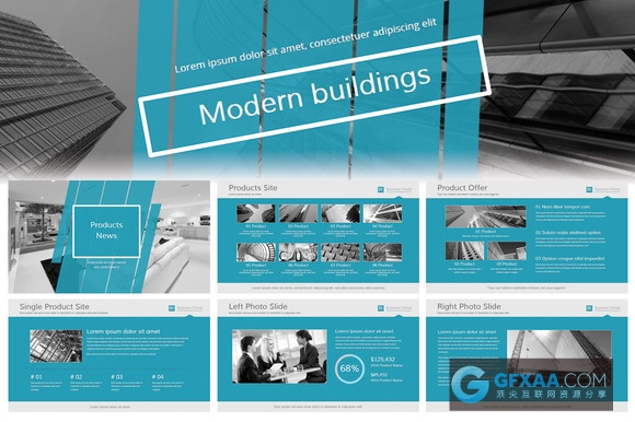 40页扁平化极简风格PPT模板10种配色 - 顶尖PPT