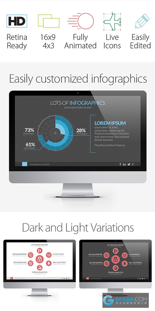 339页大型扁平化商务数据统计汇总PPT模板 - 顶尖PPT