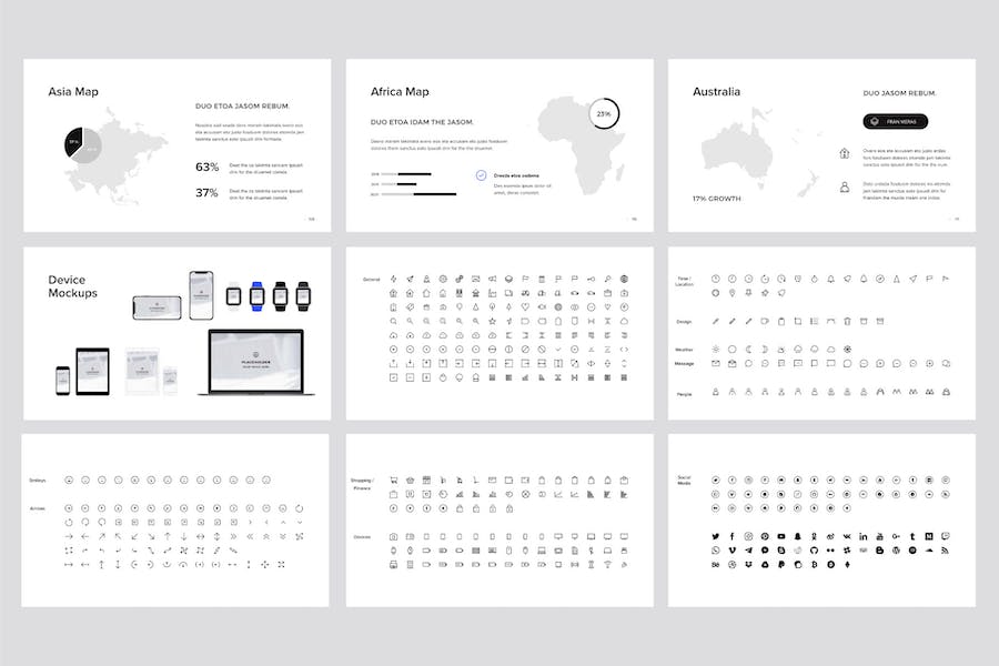 极简风格商务展示Keynote模板 - 顶尖PPT