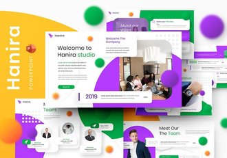 虚化圆球国外商务风格PPT模板 - 顶尖PPT