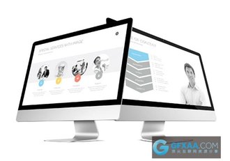 100页极简商务多种配色风格PPT模板 - 顶尖PPT