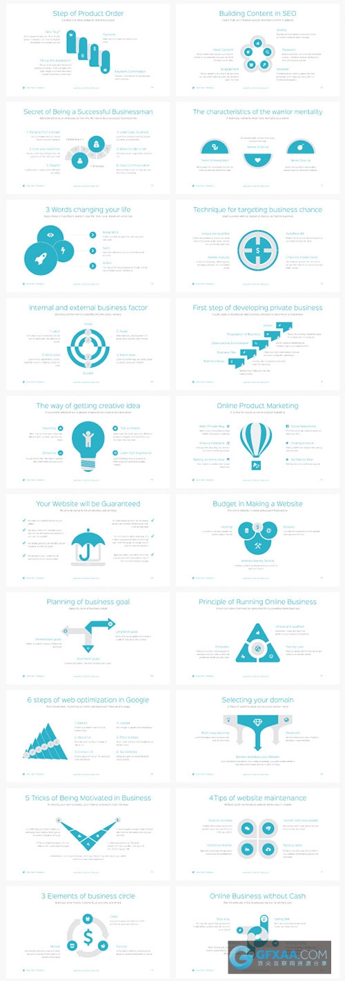 105页扁平化简约风格PPT模板20种欧美配色主题 - 顶尖PPT