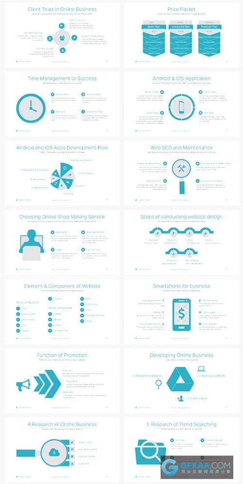 105页扁平化简约风格PPT模板20种欧美配色主题 - 顶尖PPT