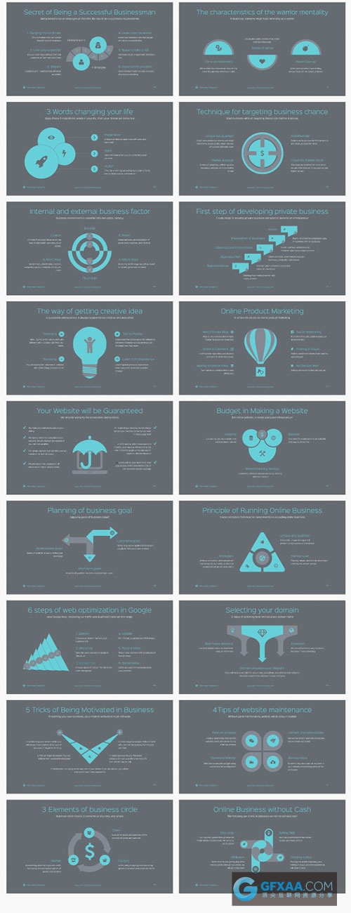105页扁平化简约风格PPT模板20种欧美配色主题 - 顶尖PPT