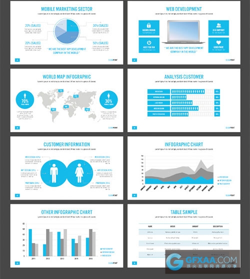50页蓝色团队公司介绍业务合作PPT模板 - 顶尖PPT