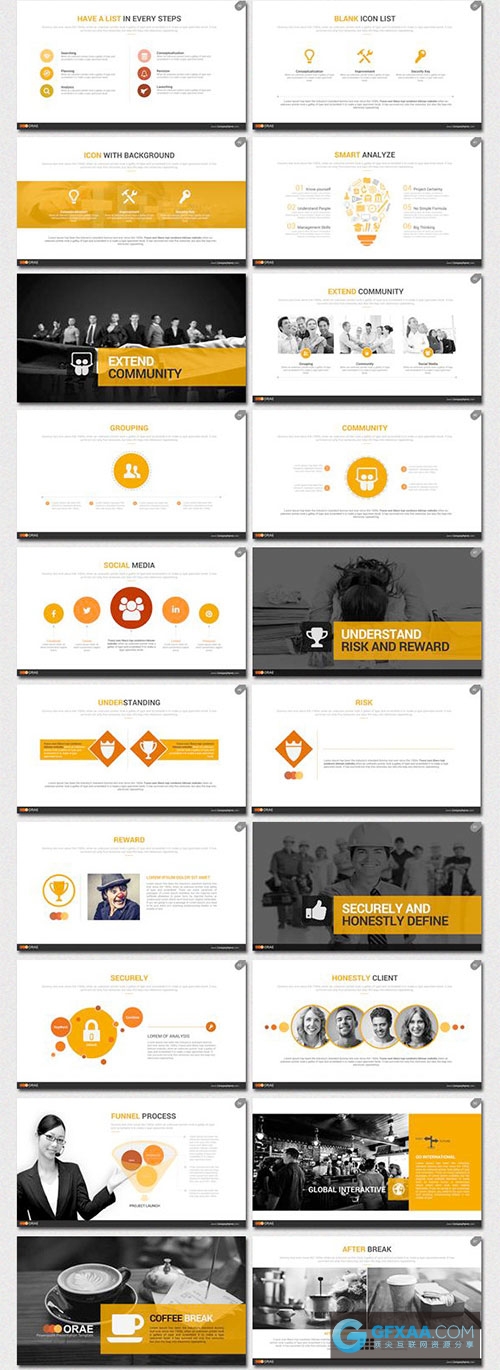 125页商务图形图标多种配色年终总结计划统计PPT模板 - 顶尖PPT