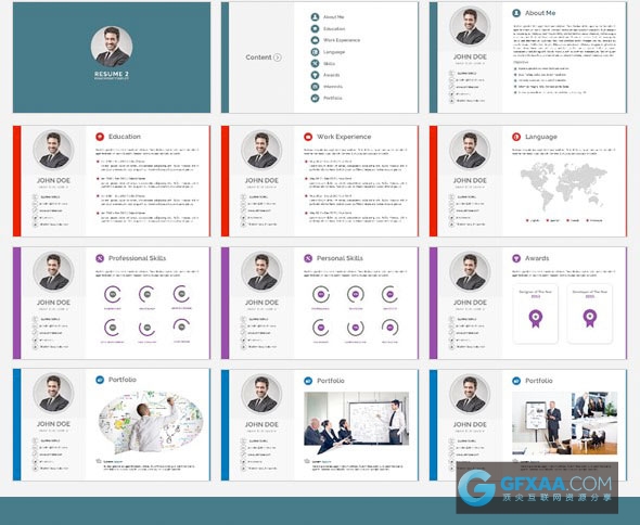 求职简历个人简历介绍团队成员介绍PPT模板 - 顶尖PPT