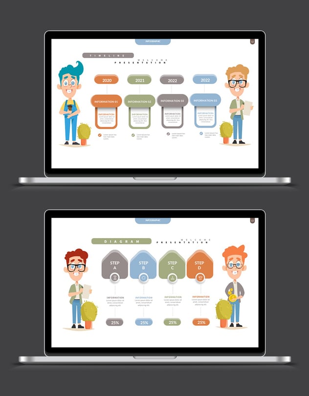 家政类人物图形插画keynote模板 - 顶尖PPT