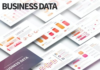 商业数据分析对比柱形图PPT模板 - 顶尖PPT