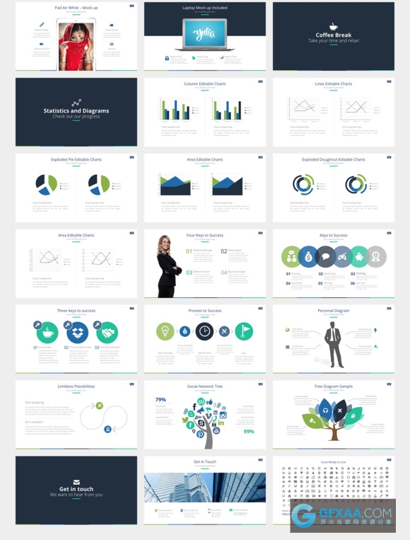 精美商务团队介绍职场报告PPT模板 - 顶尖PPT