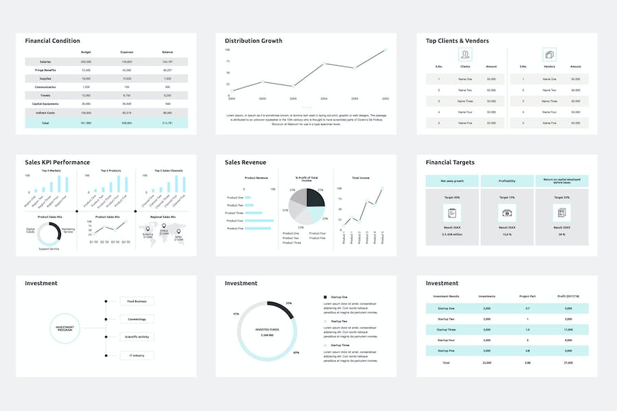 年度财务业绩报告PPT模板 - 顶尖PPT
