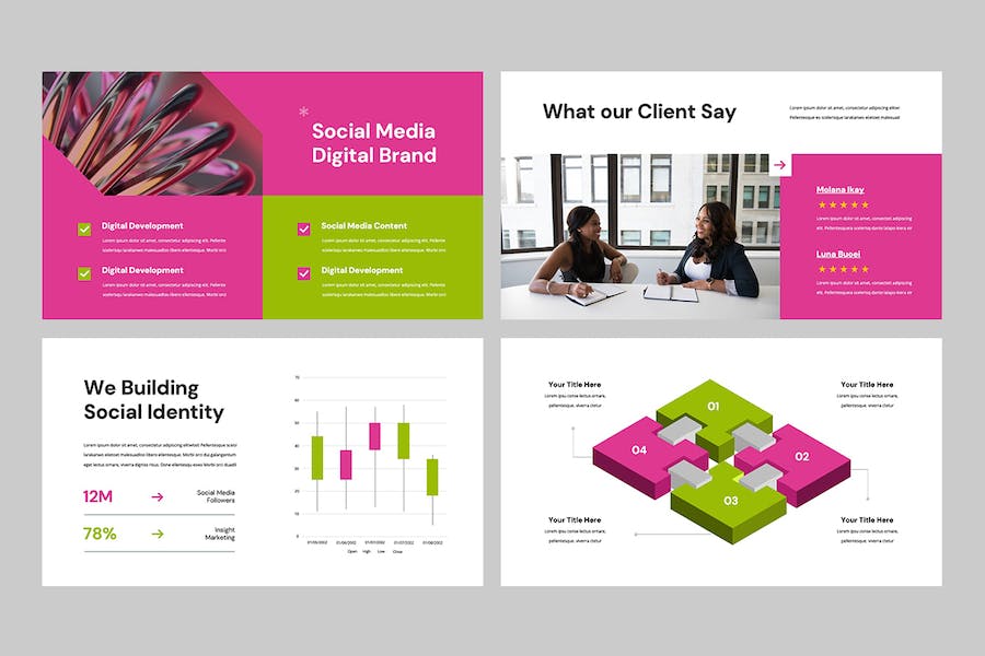 社交媒体内容运营方案Keynote模板 - 顶尖PPT