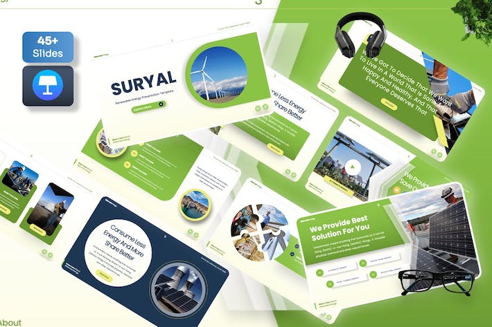 新能源风力发电keynote模板 - 顶尖PPT