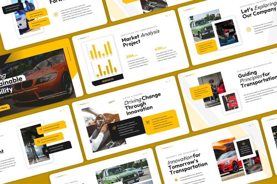 汽车性能介绍展示PPT模板 - 顶尖PPT