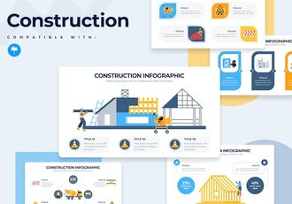商业建筑工程项目信息图形Keynote模板 - 顶尖PPT