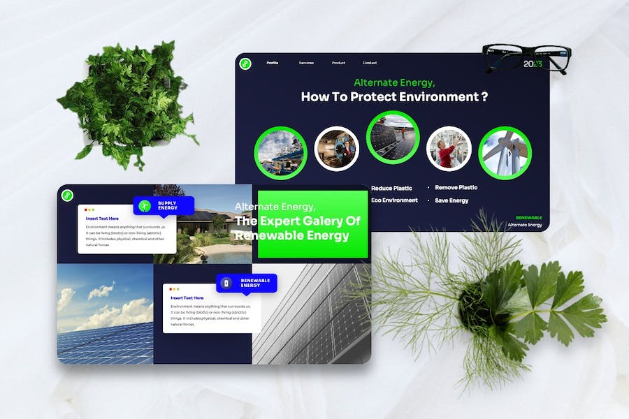 新能源电力供应解决方案Keynote模板 - 顶尖PPT