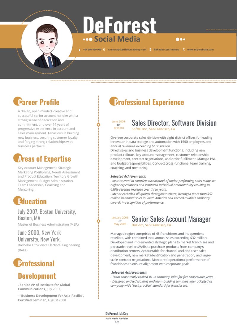 简约英文简历模板 - 顶尖PPT