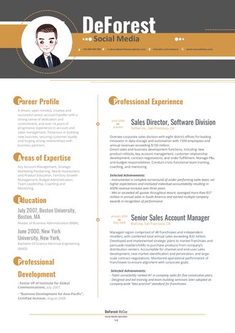 简约英文简历模板 - 顶尖PPT