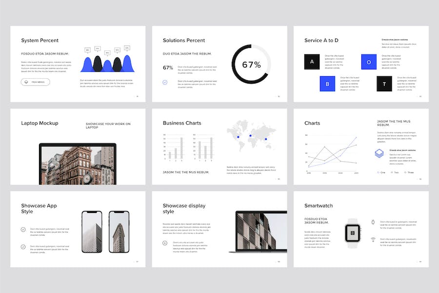 极简风格商务展示Keynote模板 - 顶尖PPT