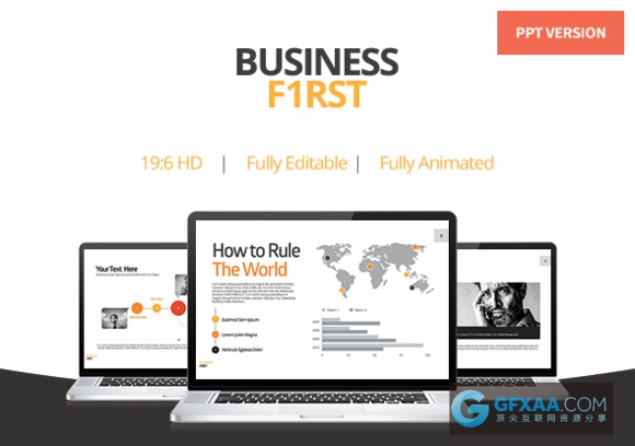 21页扁平化橙黄色商务总结报告PPT模板 - 顶尖PPT