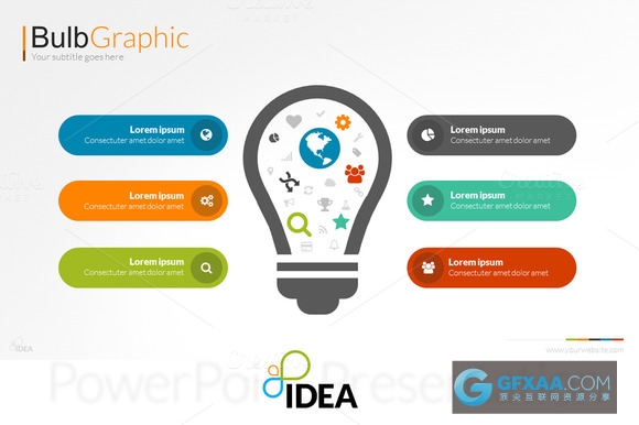100多页精美图形图表商务多用途PPT模板 - 顶尖PPT