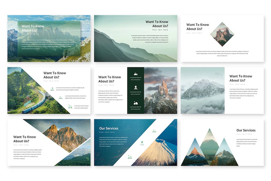 户外登山旅游展示keynote模板 - 顶尖PPT