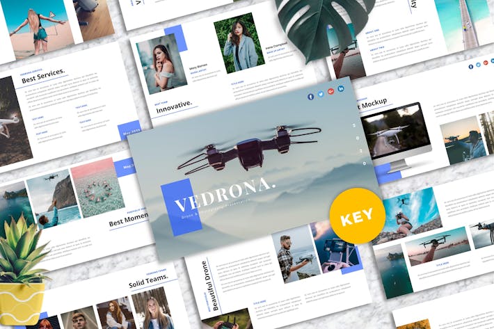 无人机摄影宣传keynote模板 - 顶尖PPT