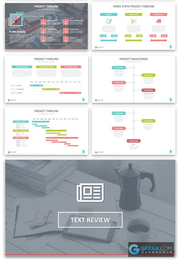 333页大型商务企业团队汇报多图形图表PPT通用模板 - 顶尖PPT