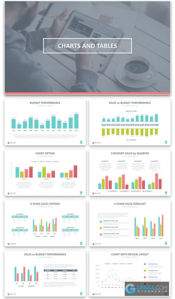 333页大型商务企业团队汇报多图形图表PPT通用模板 - 顶尖PPT