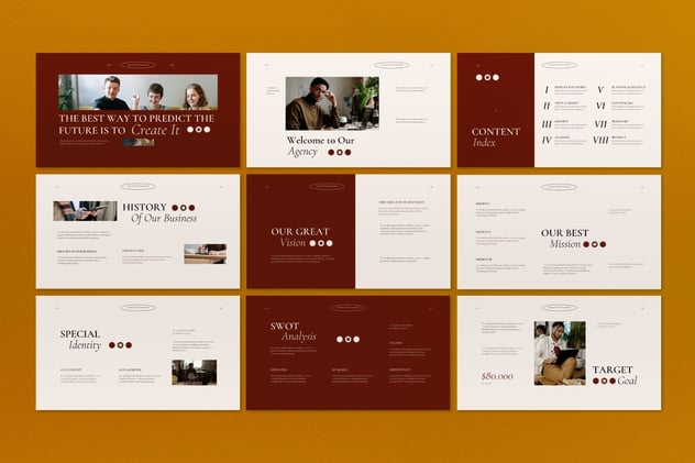 奶油色初创企业商业融资计划PPT模板 - 顶尖PPT