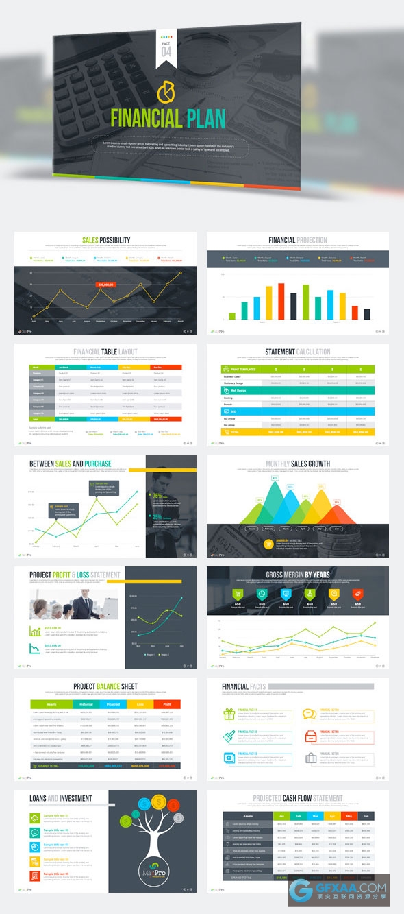 182精美配色图形图表统计企业会议总结计划多用途PPT模板 - 顶尖PPT