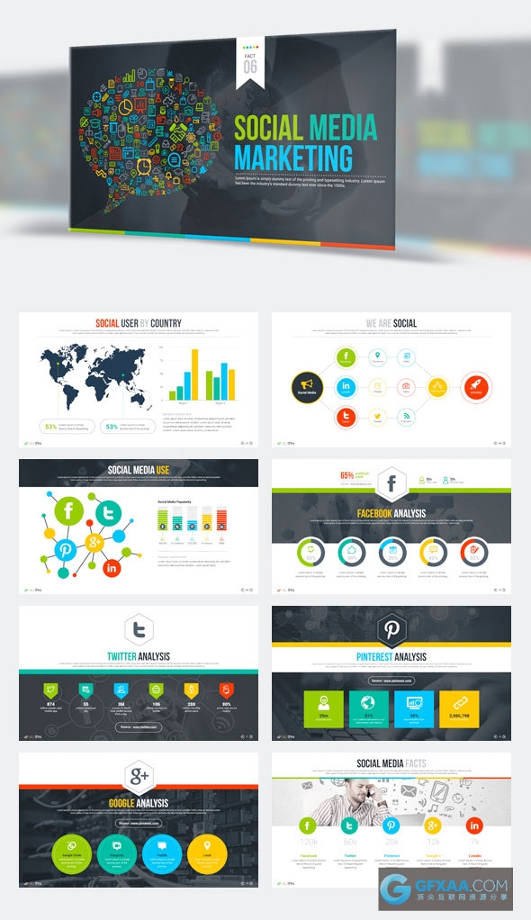 182精美配色图形图表统计企业会议总结计划多用途PPT模板 - 顶尖PPT