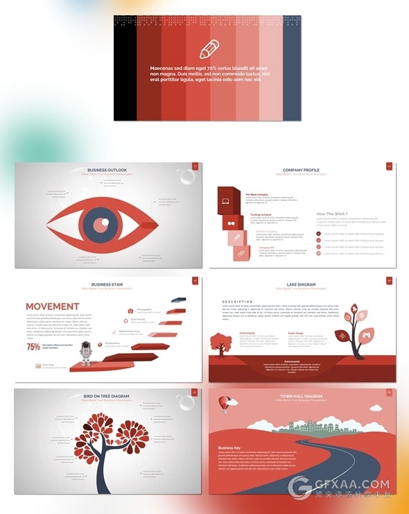 300页多种图形图表集合PPT商务通用模板 - 顶尖PPT