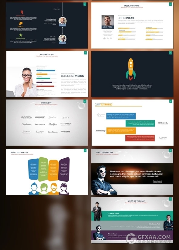 300页多种图形图表集合PPT商务通用模板 - 顶尖PPT