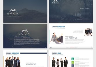 110页精美配色图形图表多用途PPT模板 - 顶尖PPT