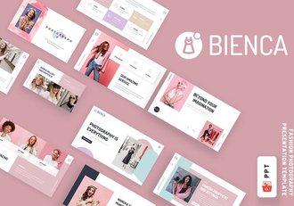 时尚摄影作品展示PPT模板 - 顶尖PPT