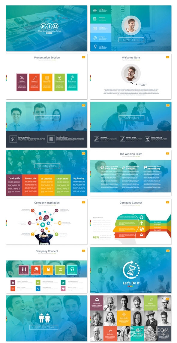 200页PPT模板+350页创意图形图标多用途PPT模板 - 顶尖PPT