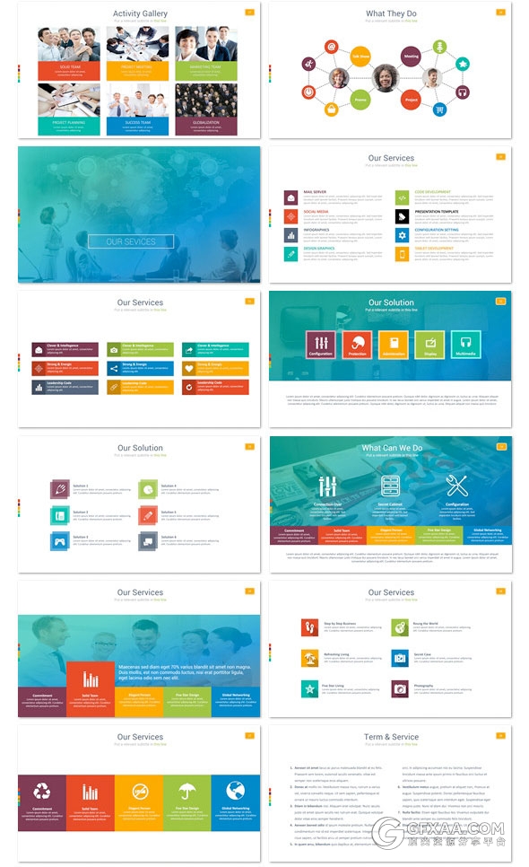 200页PPT模板+350页创意图形图标多用途PPT模板 - 顶尖PPT