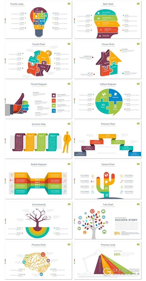 200页PPT模板+350页创意图形图标多用途PPT模板 - 顶尖PPT