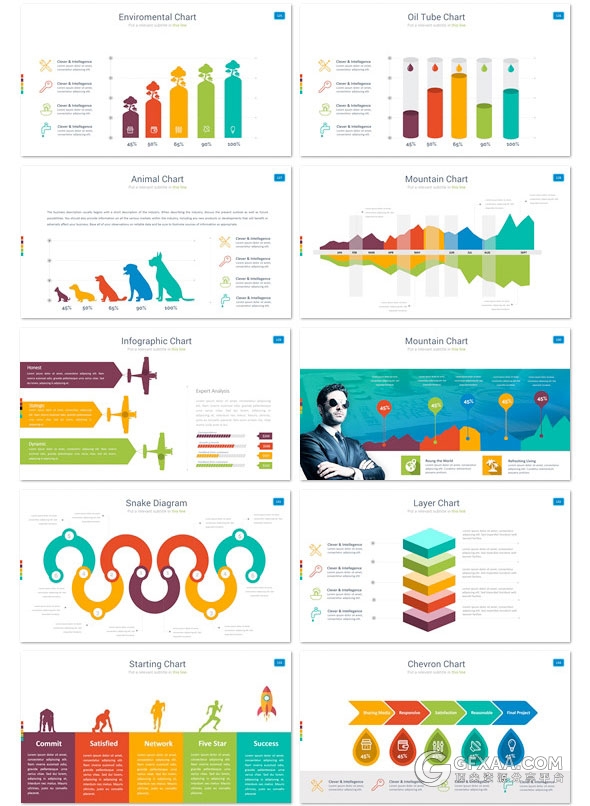 200页PPT模板+350页创意图形图标多用途PPT模板 - 顶尖PPT